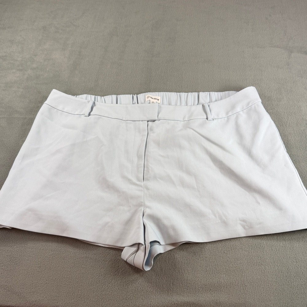 The Drop Dale Suiting Shorts Skyway Light Blue Elastic Back Plus Size‎ 3X NWT